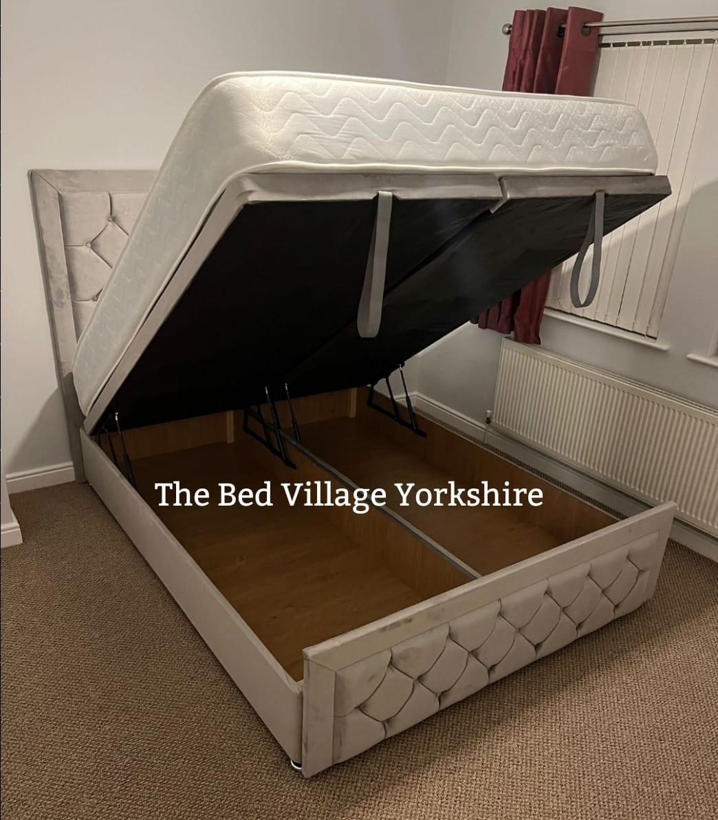 a bed with a mattress