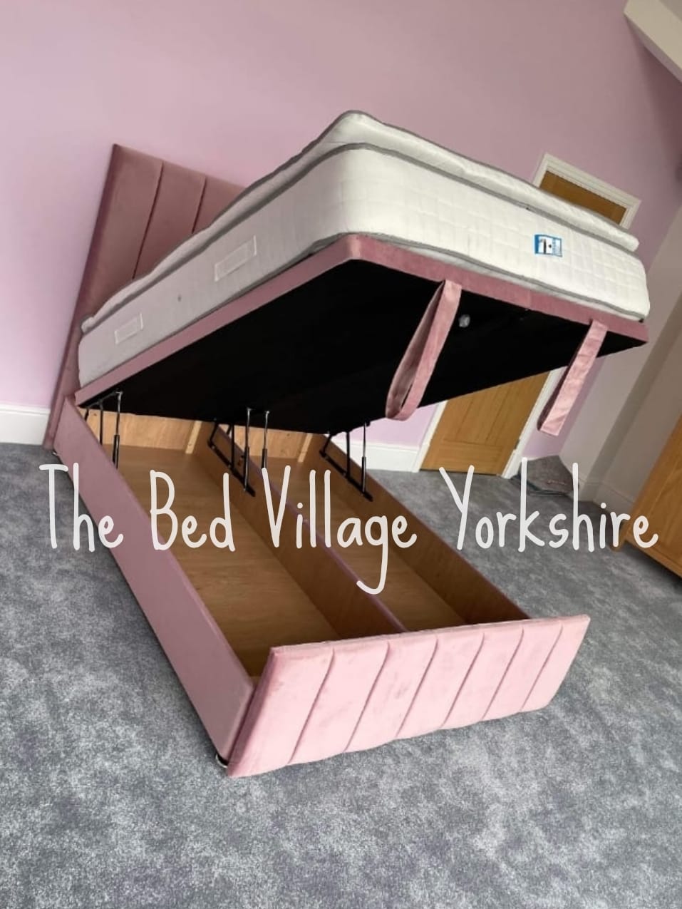 a bed with a mattress