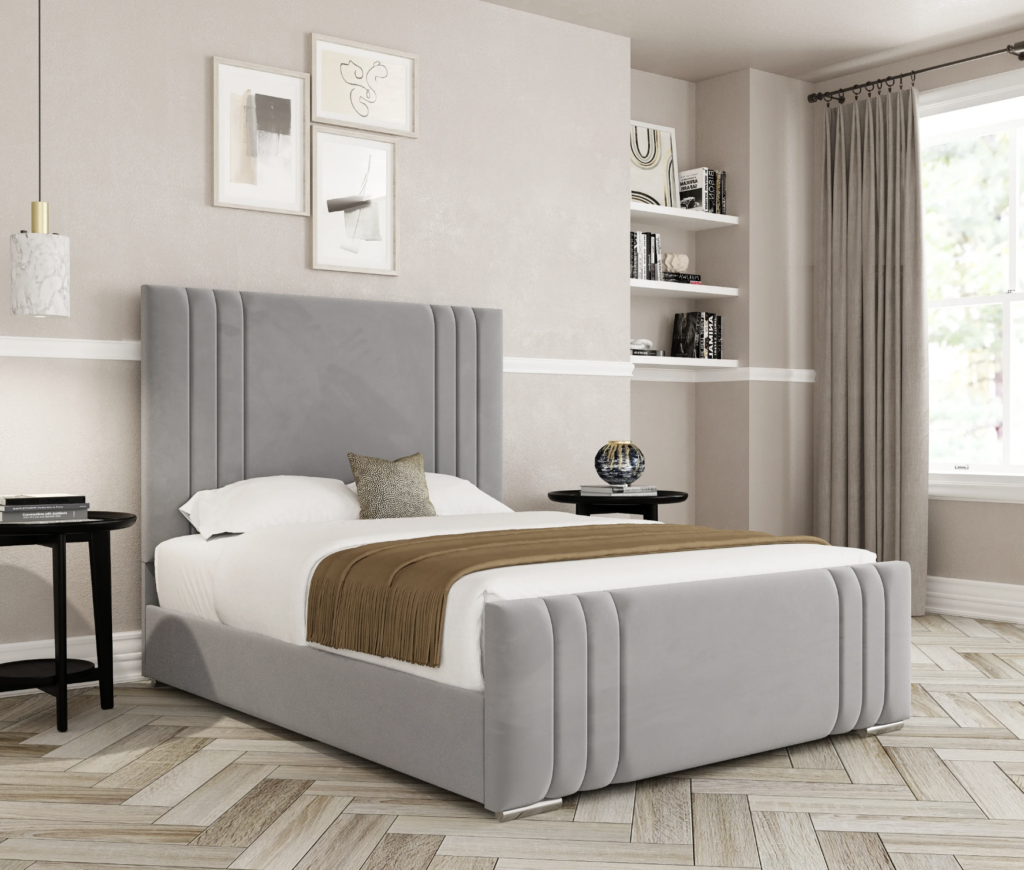 Belgium Framed Slat Bed – Best for Upholstered Style on a Budget